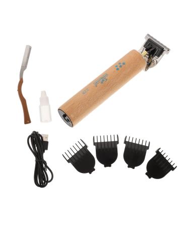 Angoily 1 Set T-Type Electric Pusher Oil Head Wooden Electric Clippers