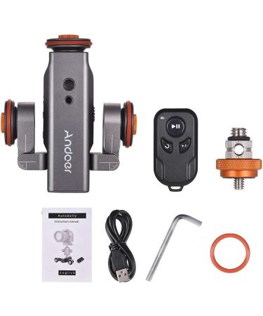 Andoer Track Dolly L4 PRO: Motorized 3-Wheel Camera Dolly with Wireless Remote Control - Gray - Buy Online on SooperMarket.com