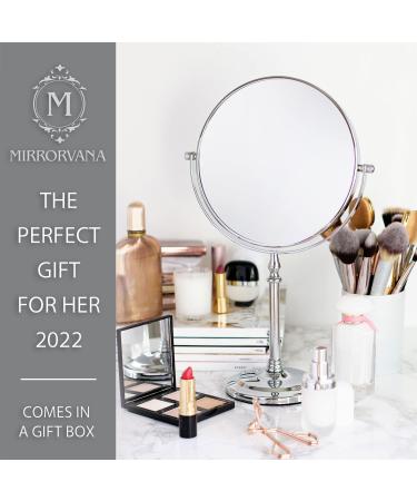 Mirrorvana Large Double Sided 10X and 1X Magnifying Makeup Mirror - 15 Height, 8 Wide with Stand - Gift Box Included - Buy Online on SooperMarket.com