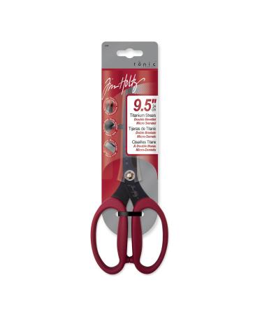 Tonic Studios Tim Holtz 819 Titanium Kush Grip Non-Stick Micro Serrated Shears - Colors may vary