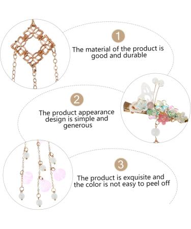 Gogogmee 1 Pair Butterfly Hair Clip Chinese Hair Sticks Japanese Vintage Hairpin Shell Hair Accessories Qipao Hair Barrettes Pearl Hair Clips Antique Tassel Hair Barrette Hair Pin Metal - Buy Online on SooperMarket.com
