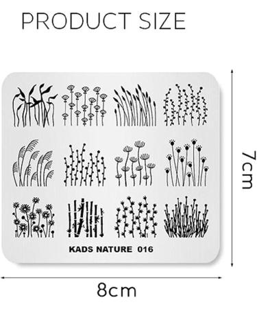 Nature Series Flowers Nail Art Stamping Plate - Alexnailart NA016 - Buy Online on SooperMarket.com