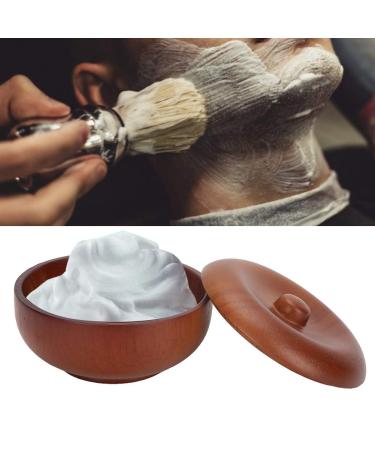 Premium Wooden Shaving Bowl & Soap Set | Wood Shaving Brush & Foam Cup for Professional Grooming - Buy Online on SooperMarket.com
