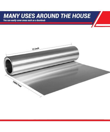 Ox Plastics 12x1000 Feet Premium Aluminum Foil - Industrial Strength for Food Service & Home Use - Buy Online on SooperMarket.com