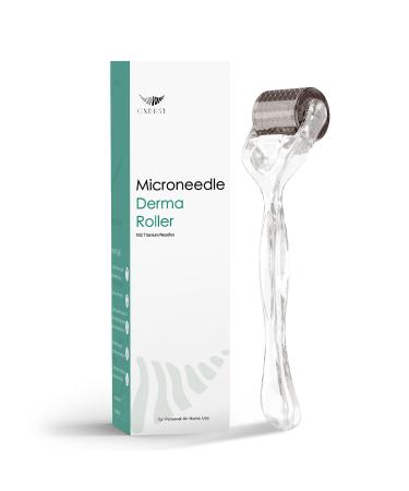 GXBRSY Derma Roller Microneedle Roller For Face Beard 192 Titanium Real Individual Needles Microneedling Roller For Women and Men | 0.30mm Micro Needle Roller For Face (Crystal)