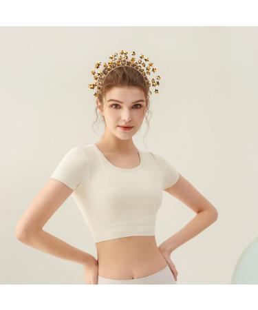 Bohue Star Headband Vintage Halo Crown Headpiece Star Halo Wedding Tiara Hair Hoop Crown Costume Spike Head Piece for Women Girls - Buy Online on SooperMarket.com