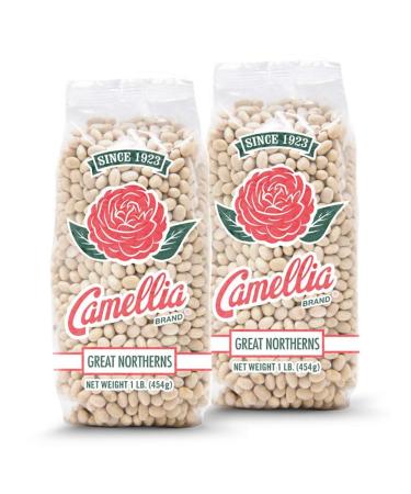 Camellia Brand Dried Great Northern Beans, 1 Pound (Pack of 2) Great Northern Beans 1 Pound (Pack of 2)