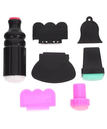 Frcolor 3 Pieces Nail Stamp with 4 Pieces Nail Design Stamp Scraper Nail Art Accessories