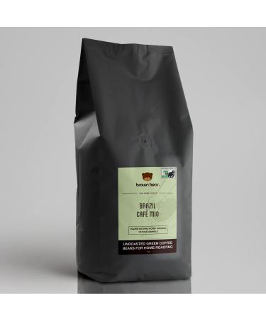 Green Coffee Beans 1kg - Unroasted Raw Coffee Beans For Home Roasters And Roasting - Brazil Cafe Mio - Brown Bear - Pulped Natural Honey Process - Arabica Catucai Amarelo