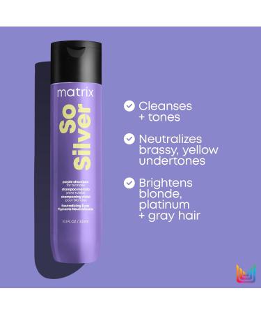 So Silver Purple Shampoo & Conditioner Set - 33.8 Fl Oz | Neutralizes Yellow Tones, Nourishes Hair | Blonde, Grey, Platinum, Bleached Hair | Color Treated | Packaging May Vary - Buy Online on SooperMarket.com