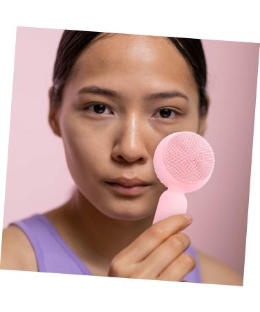 Gogogmee Silicone Face Brush Silicone Face Scrubber Silicone Facial Scrubber Facial Cleansing Brush Face Scrubber Face Scrubbers Silicone Brush for Face Facial Exfoliator Brush Facial Brush 11x5cm Pink - Buy Online on SooperMarket.com