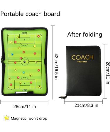 TXENCEX Football Coaching Board Coaches Clipboard Tactical Magnetic Board Kit Portable Strategy Coach Board with Dry Erase  Marker Pen and Zipper Bag - Buy Online on SooperMarket.com