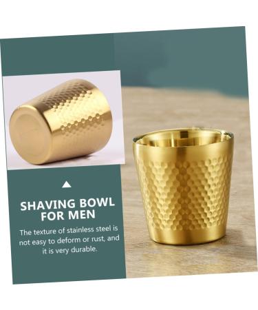 Angoily Stainless Steel Shaving Bowl Set - 4 Pieces Shaving Soap Cup & Razor Shaver - 304 Grade for Men International Shipping Available - Buy Online on SooperMarket.com