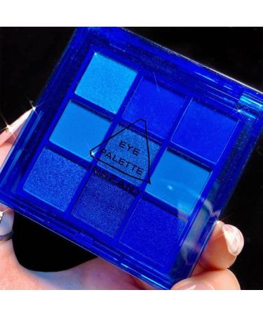 Go Ho 9 Style Blue Eyeshadow Palette Set 5 - Matte & Shimmer Shades for Women & Girls - Waterproof Cool Eye Makeup Palette - Buy Online on SooperMarket.com