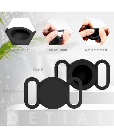 Wallfid Airtag Dog Collar & Silicone GPS Tracker Cover Anti-Loss Pet Accessory for Cats & Dogs (Black & White) - Buy Online on SooperMarket.com