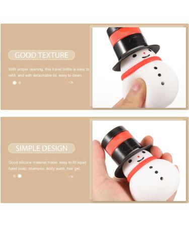 Amosfun Lotion Container Cosmetic Containers Toiletry Containers Snowman Soap Dispenser Essential Oil Bottle Christmas Shampoo Dispenser Liquid Travel Silica Gel Bottle - Buy Online on SooperMarket.com