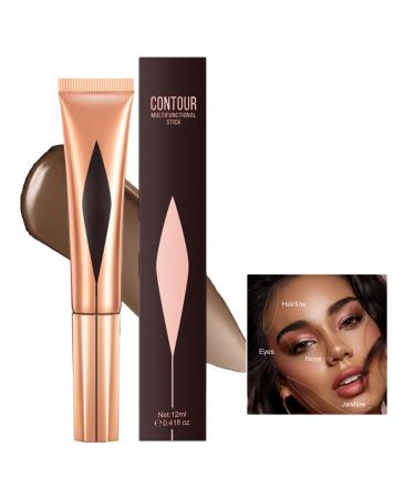 Tongyend Liquid Contour Beauty Wand Blush Stick Cream Contour Stick and Highlighter with Cushion Applicator Long Lasting Face Blush Illuminator Makeup Stick Liquid Bronzer Super Silky(Contour 06) Contour 06 10 g (Pack of 1)