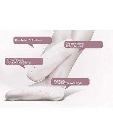 Buy Silicone Socks - Anti-Cracking Foot Protection & Moisturizing Gel Care - Soft Breathable & Comfortable (White Small) - Buy Online on SooperMarket.com