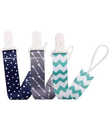 Teksome Schnullerleine | Fabric Pacifier Clips for Babies Toddlers & Kids | Soft Bite Ring | Secure Toy Clips - Buy Online on SooperMarket.com