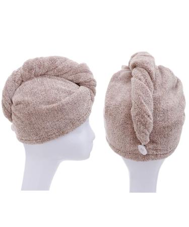 Shop M-bestl Hair Towel Turban - Quick-Dry Microfiber Towels (2 Pack) in Star Gray & Star Pink | Perfect for Fast Hair Drying - International Shipping Available - Buy Online on SooperMarket.com