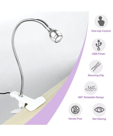 Saviland UV Lamp for Gel Nails - Flexible Mini LED Nail Dryer with Clip | Rotatable 3W Nail Art Lamp for Perfect Gel Hardening - Buy Online on SooperMarket.com