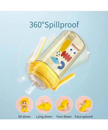 PPSU Potato Sippy Cup with Handle for 1 Year Old - Spill Proof Straw, Weighted Ball - 10oz Yellow - Buy Online on SooperMarket.com