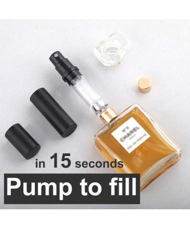 LOTUS 5ml Black Perfume Atomizer Bottle for Men and Women - Refillable Travel Cologne Sprayer - Buy Online on SooperMarket.com