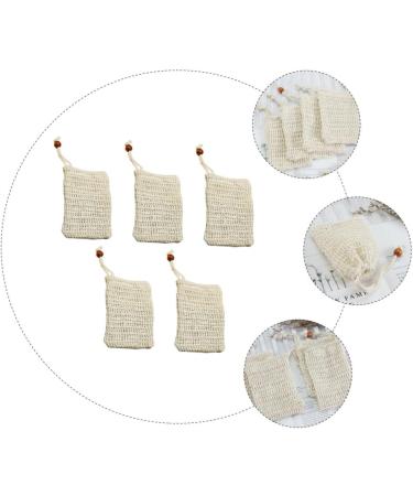 Healeved 25 Pcs Soap Bag Exfoliating Soap Pocket Mesh Soap Saver Pouch Soap Saver Pouch Bag Sisal Beige - Buy Online on SooperMarket.com