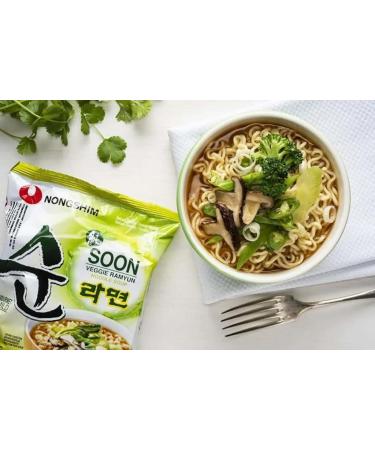 Nong Shim SHIN Ramyun Soon Veggie & Original Korean Ramen Noodles Mix Bundle (Pack of 20) HALAL Soon Veggie x 10 & Original x 10 - Buy Online on SooperMarket.com
