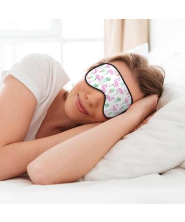 Tropical Flamingo Sleep Mask | Adjustable & Breathable Eye Mask for Ultimate Comfort - Buy Online on SooperMarket.com