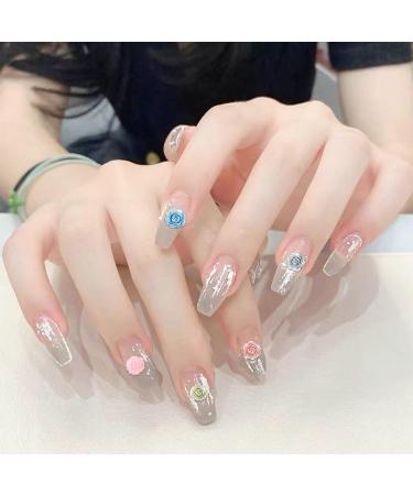 3D Flower Nail Charms 200 Pcs Colorful Acrylic Camellia Rose Flower Nail Art Charms Nail Rhinestones Gems Nail Accessories for DIY Nail Art Designs Jewelry Making (Multi-Colored A) - Buy Online on SooperMarket.com