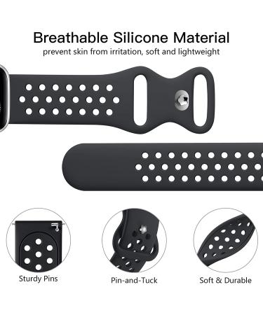 4 Pack Witzon Compatible with Fitbit Versa / Versa Lite / Versa 2 Band  Breathable Replacement Wristbands Soft Silicone Sport Bands for Versa 2 Smart Watch for Women Men  Small  Black/White/Gray/Pink Small Black/White/Grayâ¦ - Buy Online on SooperMarket.com