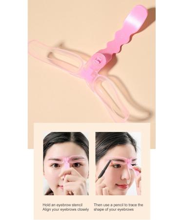 Eyebrow Template Time Saving 4 Shapes Washable Handheld Eyebrow Stencil Reusable ABS Material Portable for Home for Beginners - Buy Online on SooperMarket.com