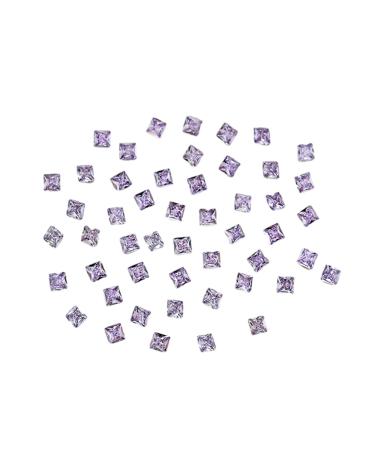 Unique Square Pointed Bottom Rhinestones For Nail Decoration Eye Catching Nail Accessories Square Pointed Bottom Rhinestones Purple Small