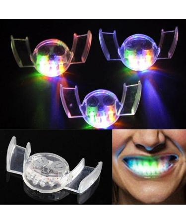 LED Flashing Light Up Teeth Glow in The Dark Mouth LED Party Favor Multicolored LED Light Up Gadget for Halloween (White) - Buy Online on SooperMarket.com