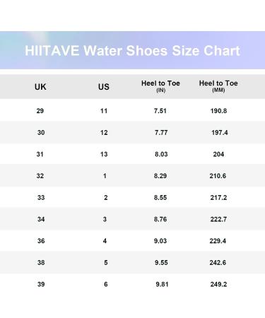 HIITAVE Kids Water Shoes - Quick Drying Aqua Sneakers, Dark/Gray, Big Kid Size 3 - Buy Online on SooperMarket.com