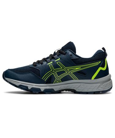 ASICS Kid's Gel-Venture 8 Grade School Running Shoes 5 Big Kid French Blue/Hazard Green