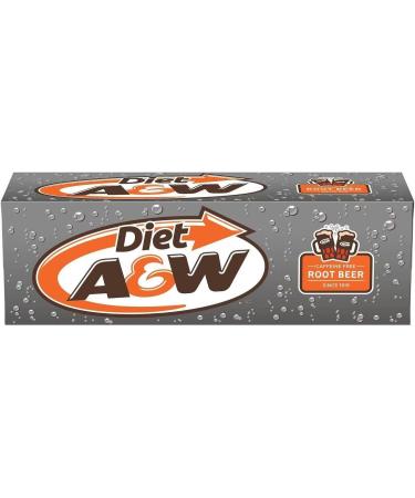 A&W Diet Root Beer (PACK OF 24) - BOX OF 12 X 2 - Caffeine Free. - Buy Online on SooperMarket.com