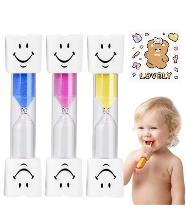 3 minutes of hourglasses for children smiley brushing timepieces 3 pieces of children smile hourglass timber smiley 3 minutes hourglass brushing toothbrush timer hourglass timer countdown calculation