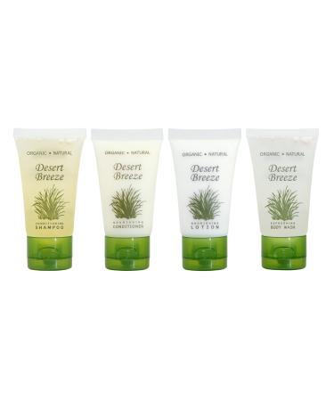 Desert Breeze 1.0 oz. Toiletries Set | 1-Shoppe All-In-Kit Amenities For Hotels  Airbnb & Rentals | Hotel Shampoo & Conditioner  Body Wash  Body Lotion | 80 Piece Travel Set