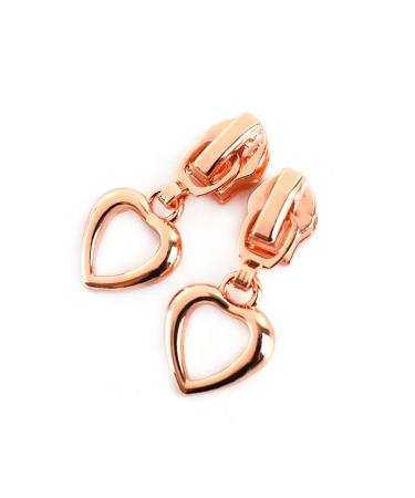 Zipper 5/10 pieces zipper slider for nylon zip jacket clothing repair kit zips head pulls diy.Bag sewing accessories zipper Zipper (color: rosegold size: 10pcs 10pcs rose gold