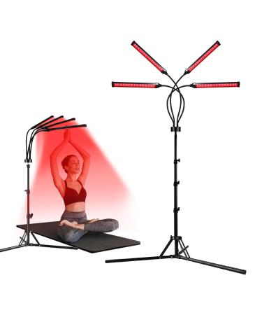 Red Light Lamp 180LEDs Near Infrared Light Lamp with Stand Red Light with Timer Adjustable Angle & Brightness & Height Red Lamp at Home and Office