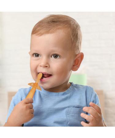 Soft Silicone Toothbrush for Children | 2-in-1 Toothbrush & Bite Ring | Hochelastic Chew-Resistant Training Brush - Buy Online on SooperMarket.com
