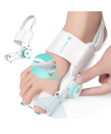 TENICORE Adjustable Knob Bunion Correctors for Women Men Big Toe with Anti-slip Heel Strap Toe Separators for Bunion Relief Suitable for Left and Right Feet Day Night Support(1PCS)