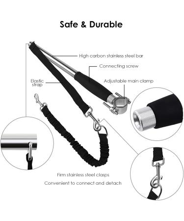 iFCOW Dog Bike Leash - Hands-Free Bicycle Training Leash for Jogging & Walking | Silver Perfect for Cycling - Buy Online on SooperMarket.com