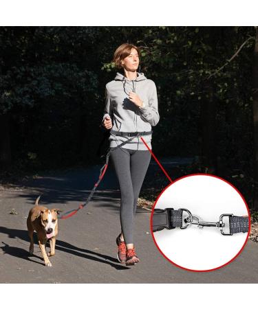 Achort Hands-Free Dog Leash & Waist Belt with Bungee - Reflective Adjustable for Dogs Up to 110 kg - Perfect for Running & Jogging (Red) - Buy Online on SooperMarket.com