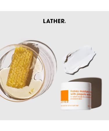 LATHER Honey Moisture Mask with Propolis Extract - Hydrating Face Mask for Combination, Mature & Dry Skin - 4 Oz - Buy Online on SooperMarket.com