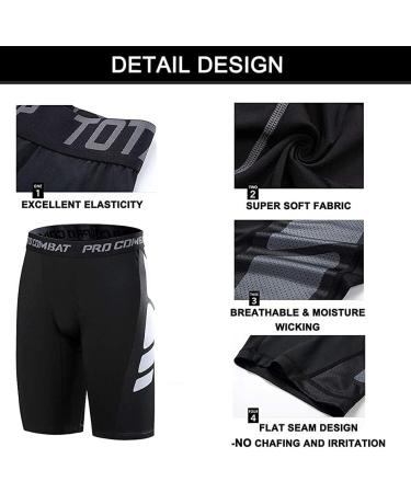 Pamyvia Men's Compression Shorts 3 Pack - Black, XL - Ideal for Workouts, Training, Gym - Compression Underwear for Maximum Performance - Buy Online on SooperMarket.com