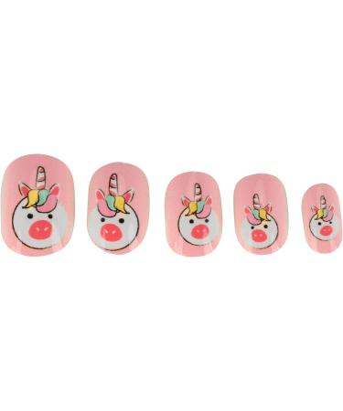 Kids Nail Art Kids False Nails Cartoon Pattern Full Cover Artificial False Nails Children False Nails Colored Girls Press On Nails Removable Kids Fake Nails (03) - Buy Online on SooperMarket.com