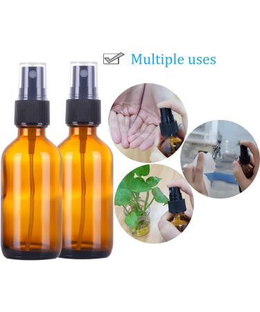 60ml Brown Spray Bottles - Refillable Travel Fine Fog Spray for Hair Cleaning Aromatherapy & Essential Oils - Set of 2 Amber Bottles - Buy Online on SooperMarket.com